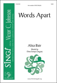 Words Apart SAB choral sheet music cover Thumbnail